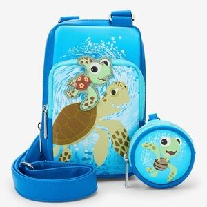Loungefly Finding Nemo Crush Squirt Turtle Crossbody Bag & Coin Purse Set